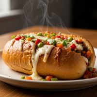 Veggie Stuffed Garlic Bread