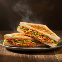 Veg. Junglee Grilled Sandwich (3 Slice)