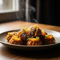 Veg Momos In Hot Garlic
