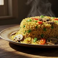 Veg. Mushroom Fried Rice (Half)