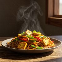 Veg. Paneer Hakka Noodles (Half)