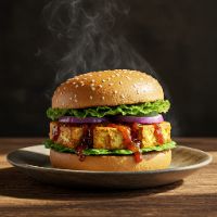 Veg Paneer Momo Burger