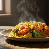 Veg Singapore Rice Half