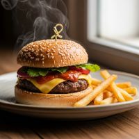 Veg Spicy Burger Meal (1 Person)