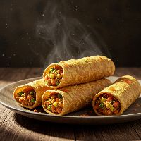 Veg Stuffed Papad Roll