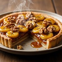 Walnut Banana Tart