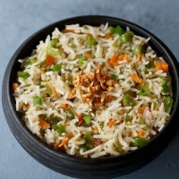 Veg Frid Rice Burnt Garlick