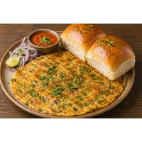 Surti double omolette pav (2 pcs)