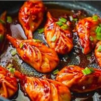 Fried Schezwan Chicken Momos